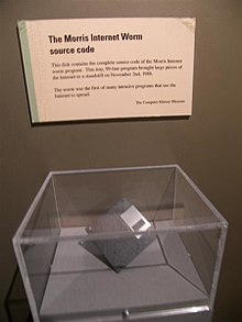 Código-fonte do verme de Morris (Wiki/Computer History Museum)